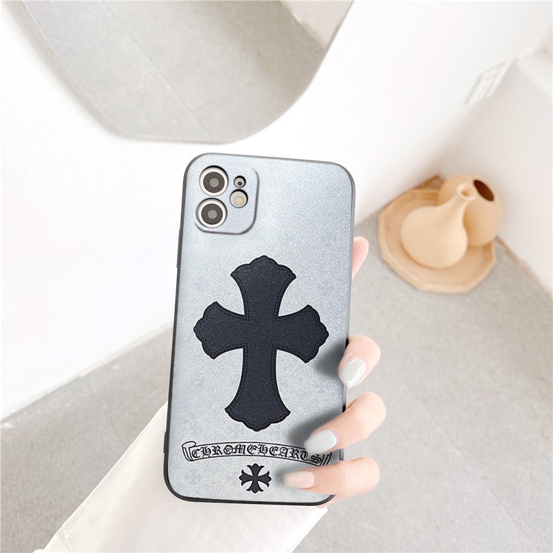 Ốp BVC iphone cạnh vuông In Logo Ch.rome Sang Trọng Cho 6/6splus/7/7plus/8/8plus/x/xr/xs/11/12/13/14/pro/ma