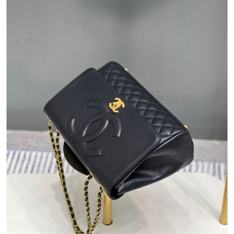 Túi xách nữ C.N FLAP da mịn sz32cm phụ kiện mạ vàng cổ fullbox