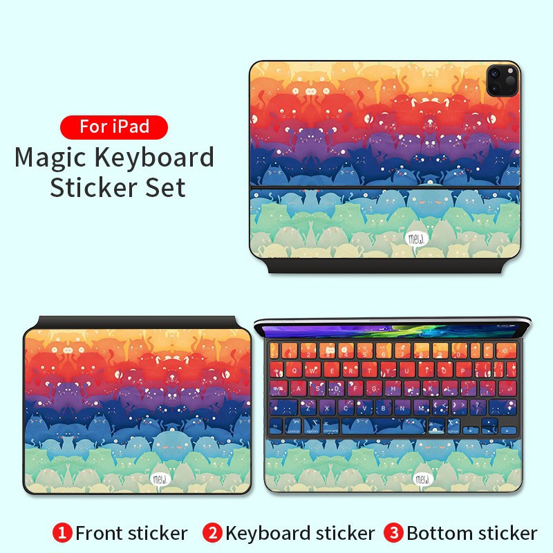 Suitable For Magic Keyboard Skin Sticker 2022 IPad Pro4 11 inch ipad pro 6 12.9 ipad air 4/5 10.9 Tablet sticker full Decal Protective Keyboard Cover 2022/2021 protective anti-scratch film