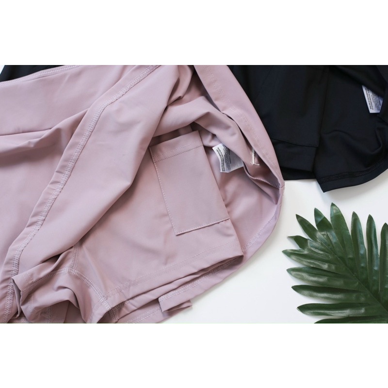 Bộ váy tennis áo có cổ sát nách chân váy xếp ly cách điệu cao cấp