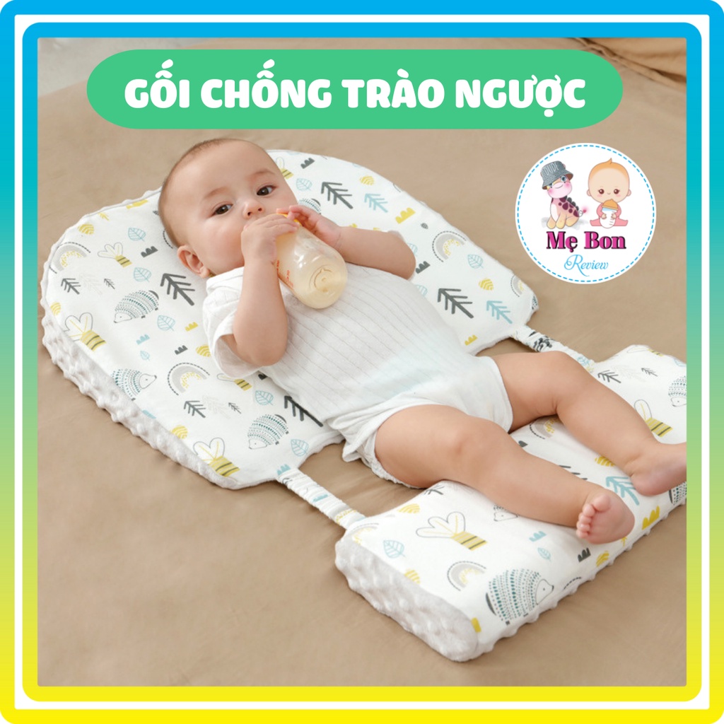 Gối chống trào ngược Memory Foam cho bé - Mẫu mới độ dốc 15 độ