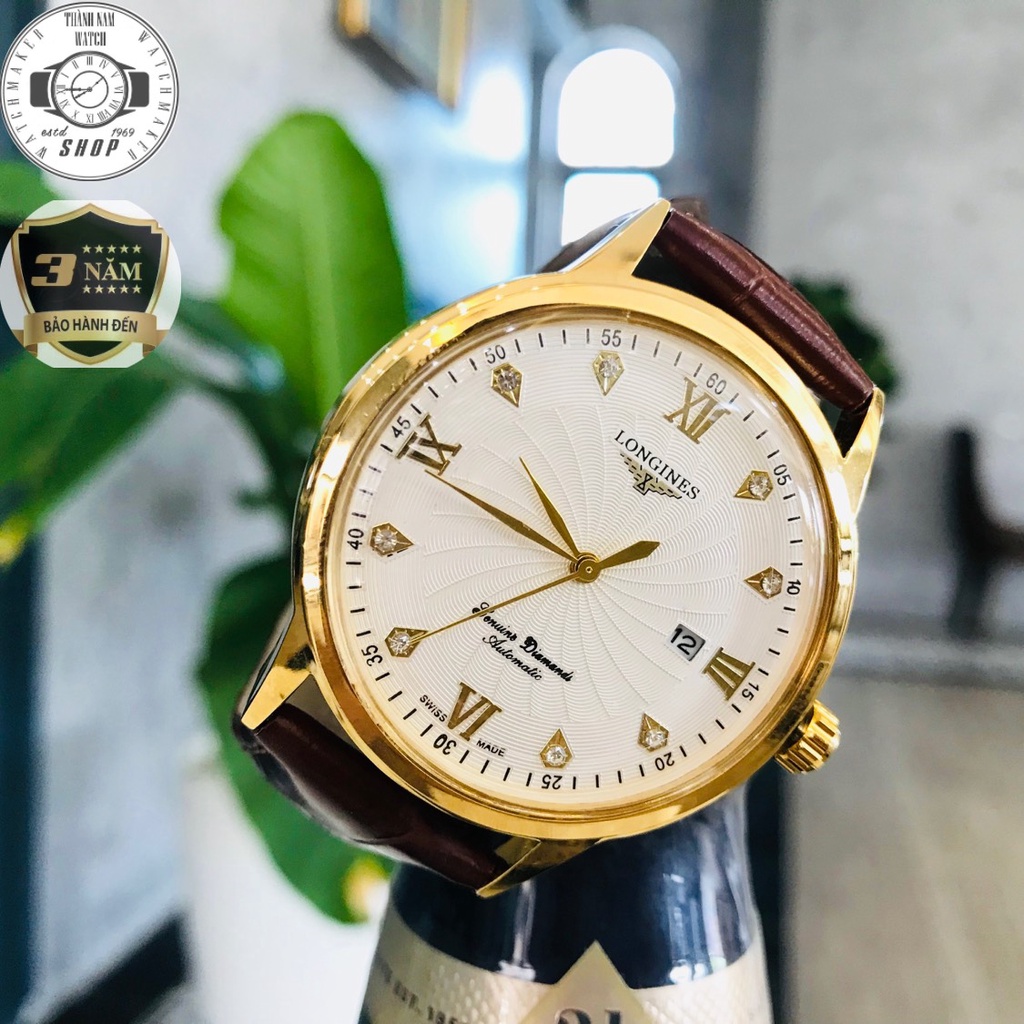 Đồng hồ Nam LG10 Dây da cao cấp, Full hộp, Mặt Sapphire chống xước, chống nước thẻ bảo hành  36 tháng