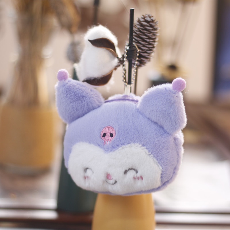 SANRIO Túi Đựng Tiền Xu Hình Cinnamoroll Kuromi Melody Nhồi Bông Đáng Yêu