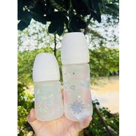 Bình Sữa Thủy Tinh Tráng Silicon Kichi Siêu Nhẹ ,Chống Trầy Xước 150ml/240ml [Kèm Núm Ti]