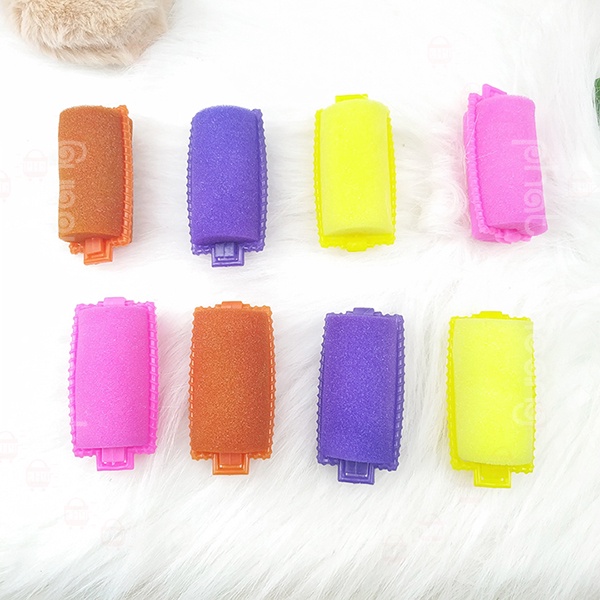 Lô 8 dụng cụ cuốn tóc uốn tóc bằng mút không xài điện xài nhiệt giá rẻ, hiệu quả