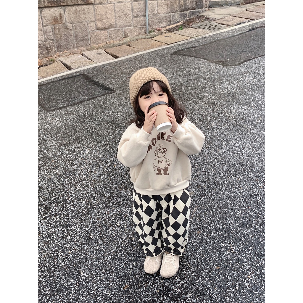 Áo Sweater Vải Lông Dày Thời Trang Thu Đông 2022 Cho Bé Gái