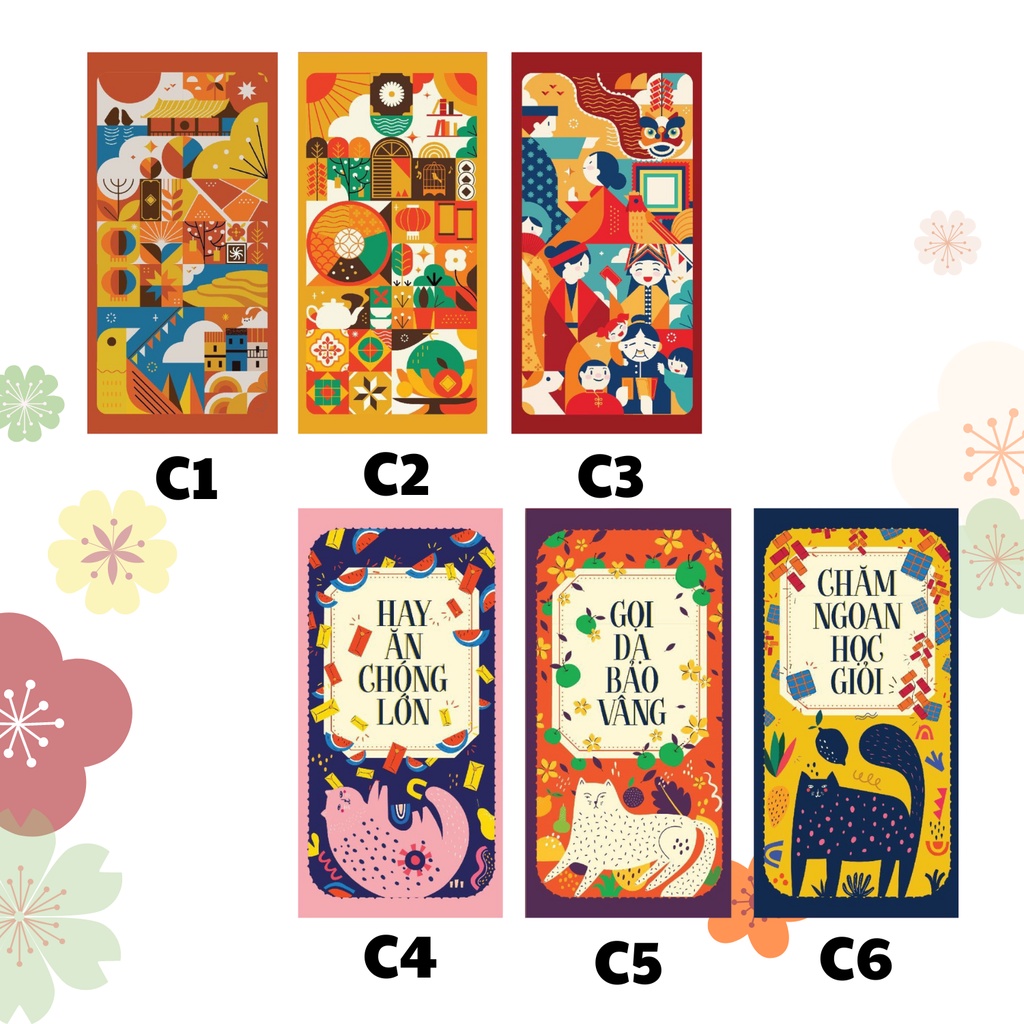 Bao Lì Xì May Mắn THIẾT KẾ TRẺ GEN Z ĐỘC LẠ ĐẶC BIỆT mẫu 2023 (Kèm Túi Bóng Kính)