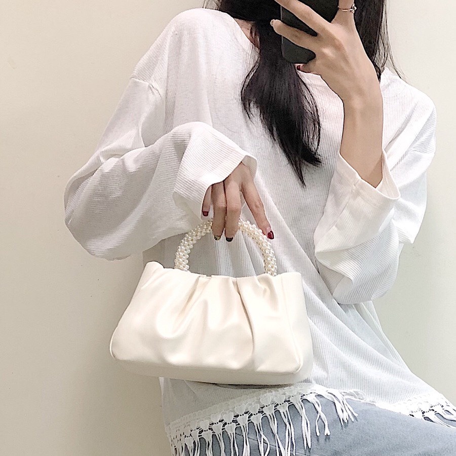 Túi xách tay đính hạt sang chảnh, tặng kèm dây đeo chéo hàng đẹp loại 1 SL62