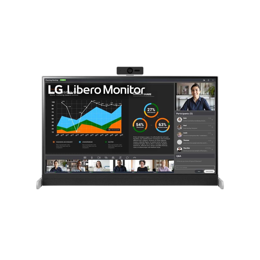 Màn hình máy tính LG Libero 27BQ70QC S 27inch 2K IPS Webcam - Hàng Chính Hãng