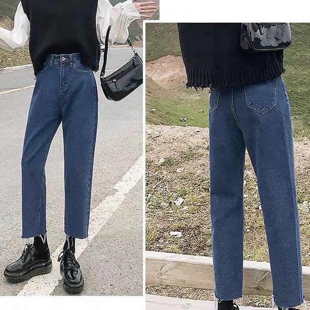 Quần jean SUXI ống rộng lưng cao tôn dáng dễ phối đồ phong cách Hàn Quốc thời trang cho nữ