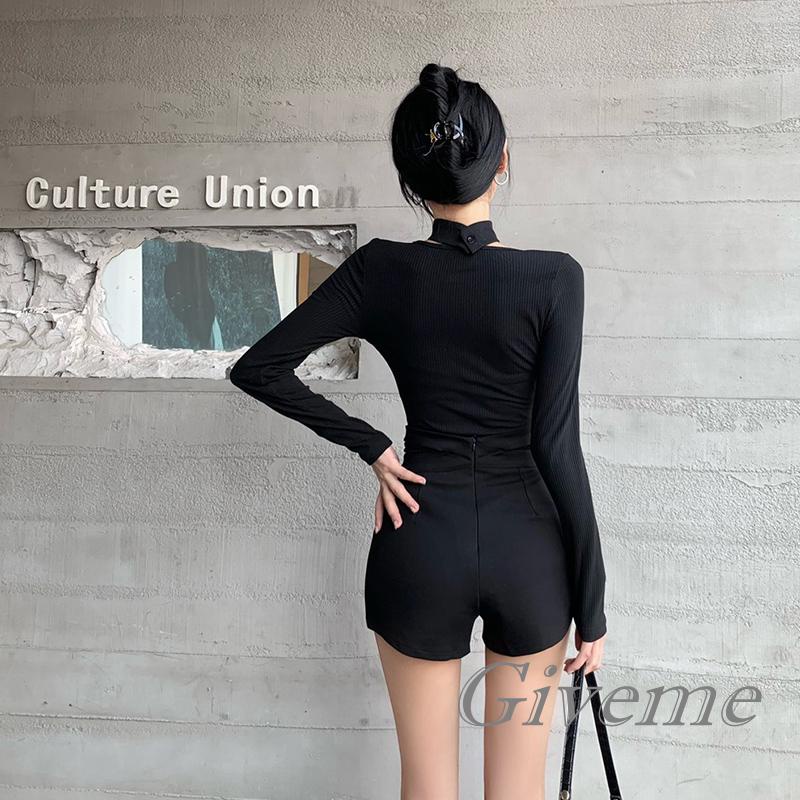 Áo Sơ Mi Tay Dài Cổ Vuông Màu Trơn Phối Lưới Thời Trang Đường Phố Cho Nữ