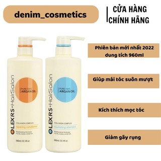 Cặp Dầu gội Xả Olexrs Cao Cấp 960ml Kích Thích Mọc Tóc ,Siêu Mềm Mượt
