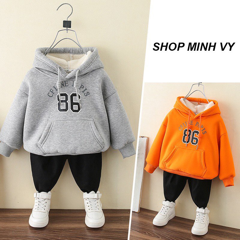 Áo nỉ hoodie trẻ em thu đông siêu yêu cho bé trai bé gái 12-38kg - CFLINE