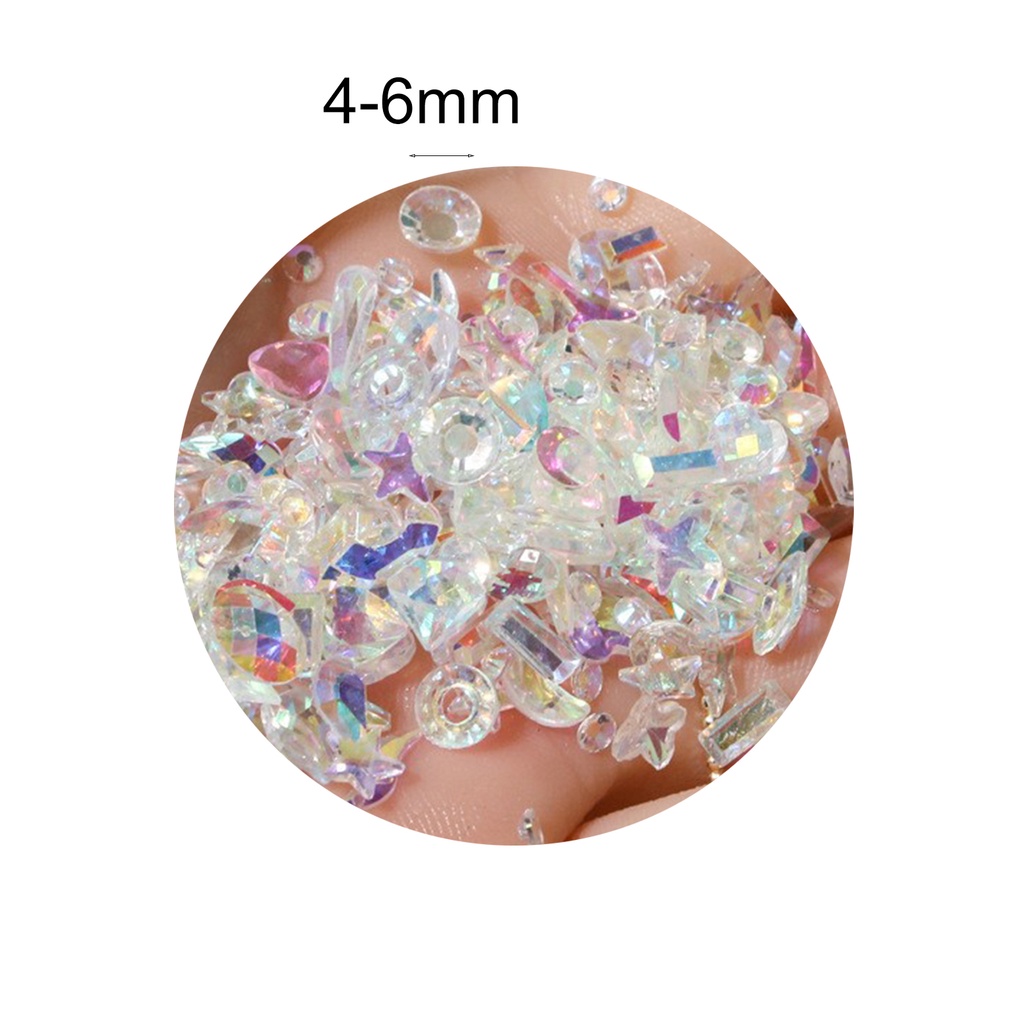 1 Hộp Phụ Kiện Trang Trí Móng Tay Lấp Lánh Nhiều Màu Sắc DIY