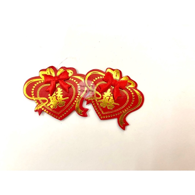 TIM RÂU NƠ DÁN ÁO KHÁCH DỰ TIỆC - HOA CÀI ĐÁM CƯỚI - TRÁI TIM SONG HỶ DÁN ÁO KHÁCH TIỆC