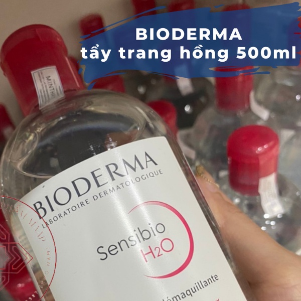 Nước Tẩy Trang Bioderma Sensibio 500ml thẩm thấu nhẹ nhàng dưỡng ẩm da ngăn ngừa da khô, lão hóa