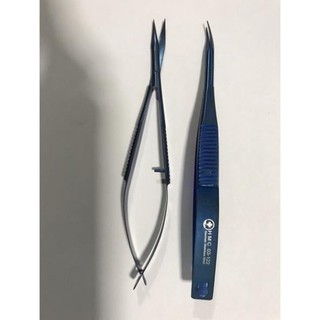 Kéo vi phẫu cong nhọn 12cm hmc 03-122 / kéo lá mắt