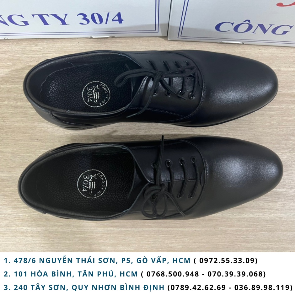 GIÀY DA NAM CÔNG SỞ- DA THẬT 100%, CÓ KHÂU ĐẾ, BẢO HÀNH 12 THÁNG