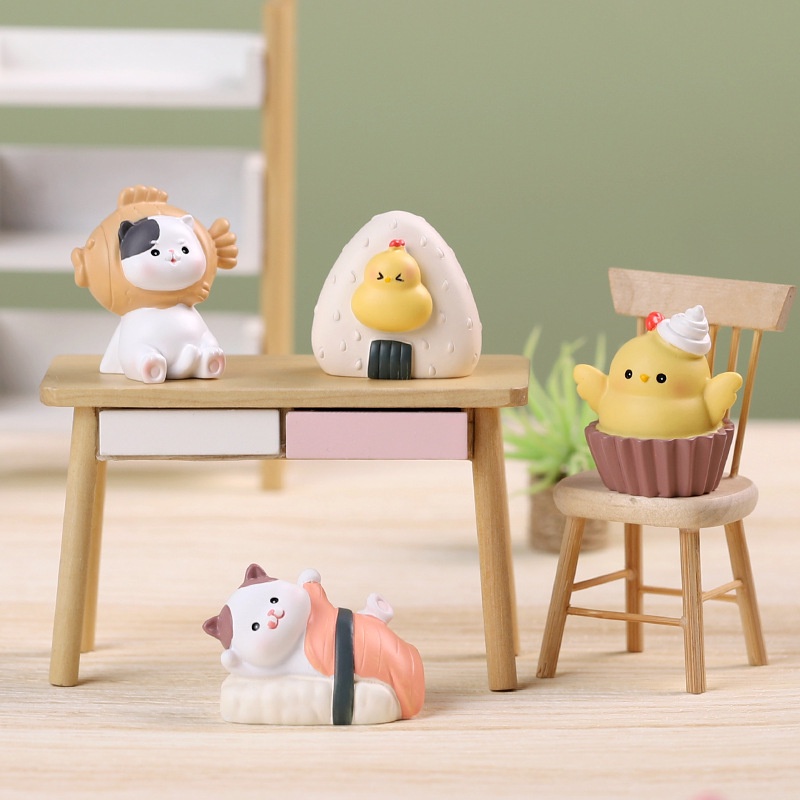 Blindbox The expression of lovely food - Mô hình trang trí góc học tập, làm việc đáng iuu