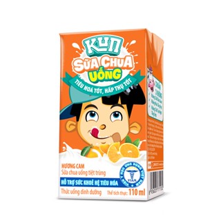 KUN_Sữa Chua Uống hương Cam Thùng 48 Hộp x110ml
