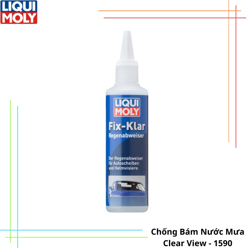 Chống bám nước mưa Clear View Liqui Moly 125ml 1590, kháng nước mưa bám trên cửa kính xe HIBUAUTO