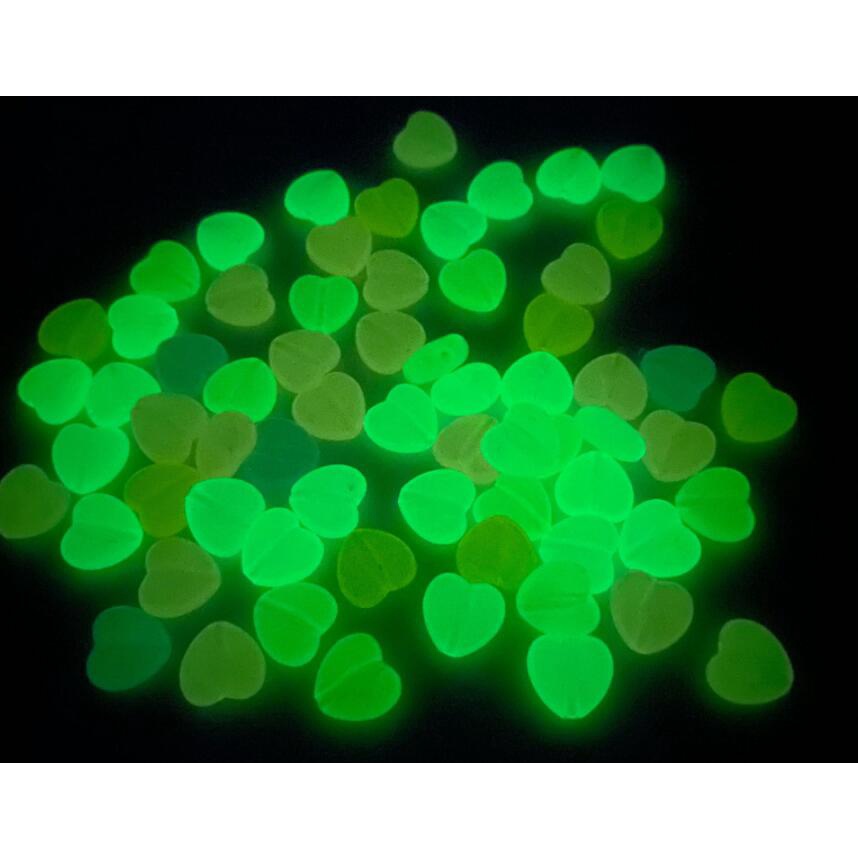Bộ 50 Hạt acrylic Nhiều Màu Sắc Có Hiệu Ứng Dạ Quang Kích Thước 11mm y1749