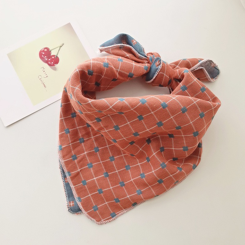 Khăn Choàng Cổ Hình Tam Giác / Vuông Chất Liệu Cotton Mỏng Thời Trang Cho Bé