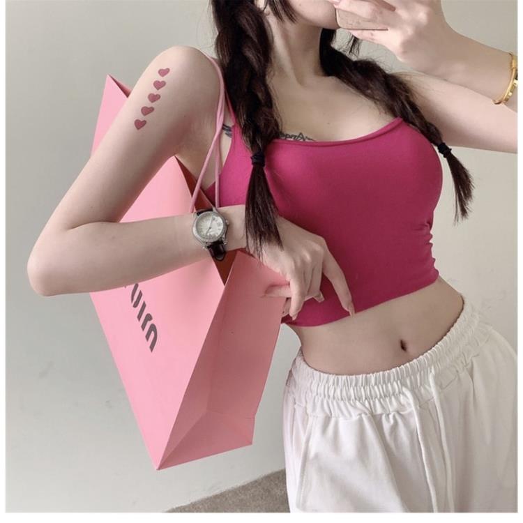 Áo Bra Nữ 2 Dây Mảnh Softie Dáng Lửng Có Đệm Ngực Hot Trend Mới 2326