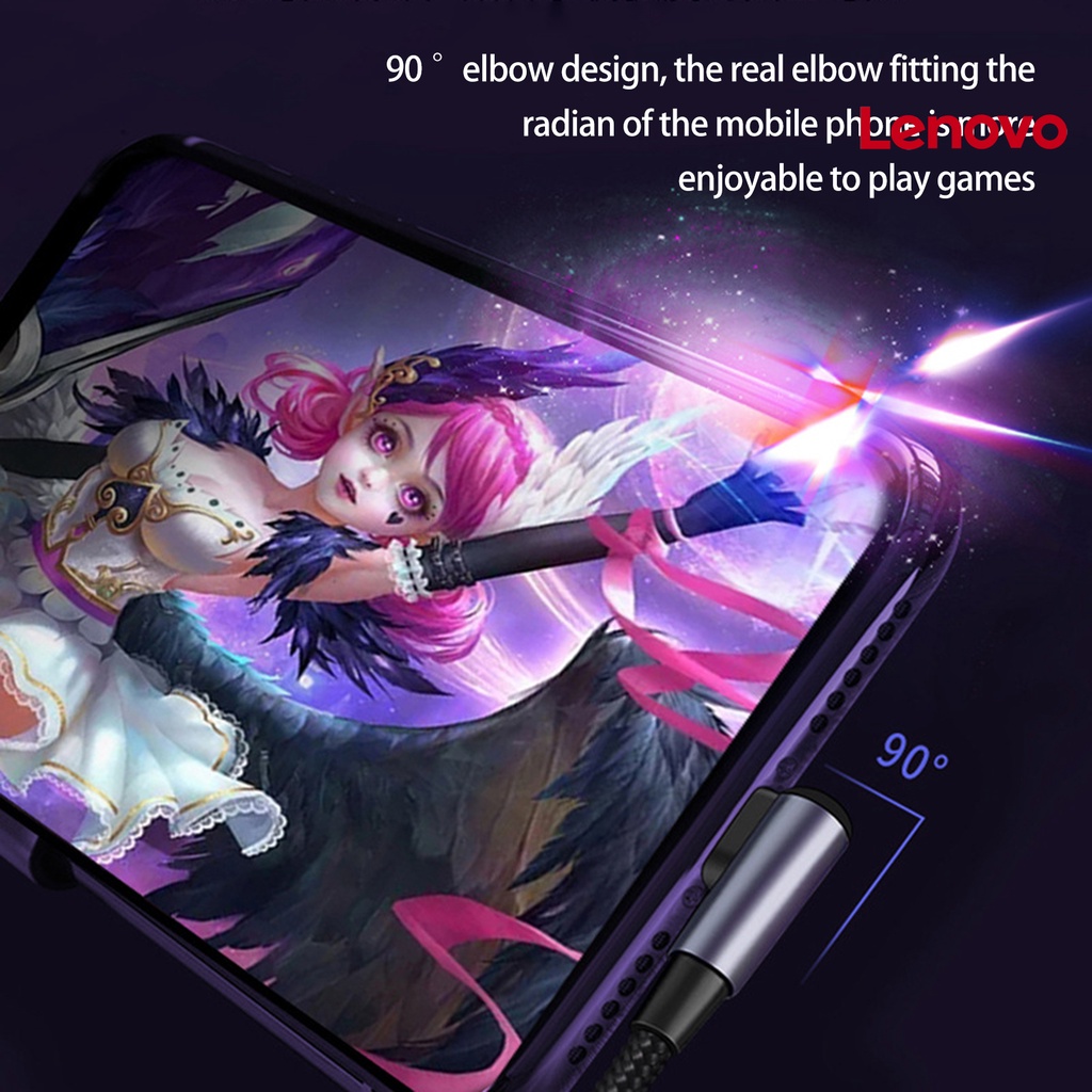 Dây cáp sạc nhanh LENOVO KC-6A 100W USB loại C thích hợp cho điện thoại di động