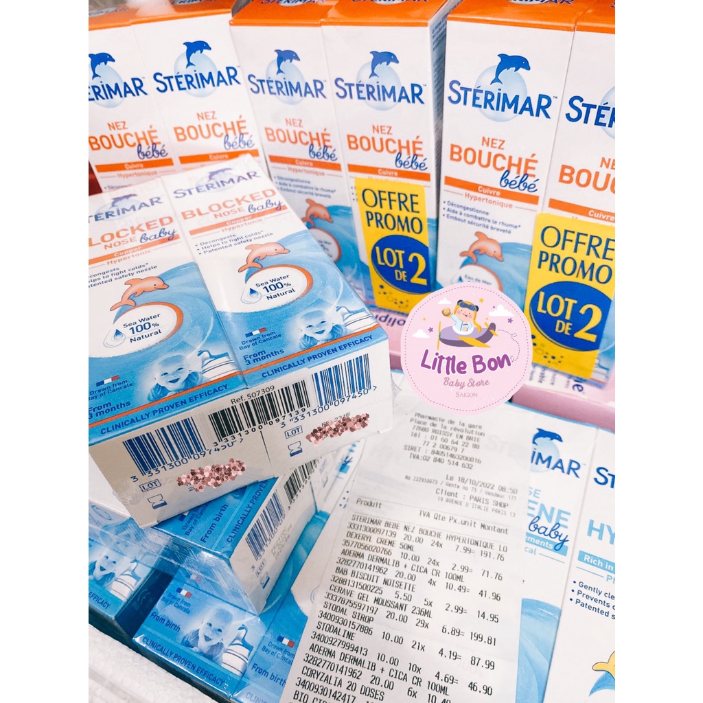 Xịt mũi cá heo Sterimar Pháp  bay air_Date 2025-2026