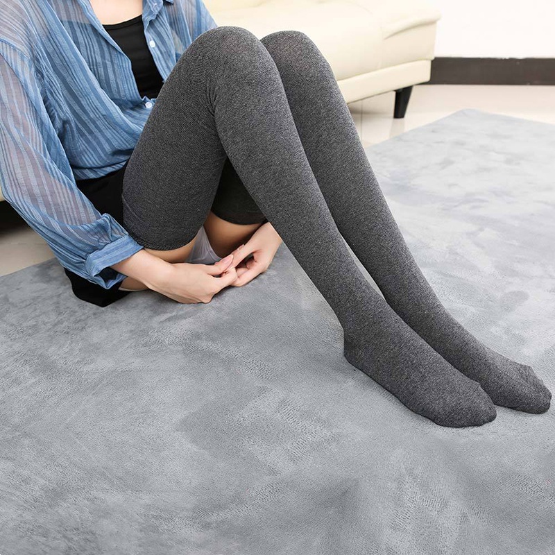 Solid Color High Socks Highs Thigh Sock Long Stockings  Winter All-match Autumn Over Knee JK