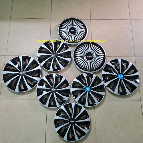 Ốp  mâm lazang i10 thể thao logo huyndai bộ 4 chiếc