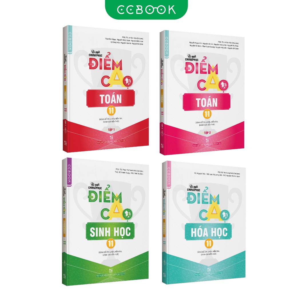 Sách – Combo lớp 11 khối B Bí quyết chinh phục điểm cao – Toán Hóa Sinh (4 cuốn) – Siêu tiết kiệm – Chính hãng CCbook