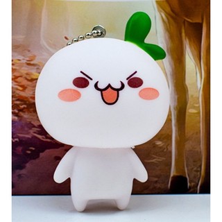 Móc khóa mầm cây - củ cải cute