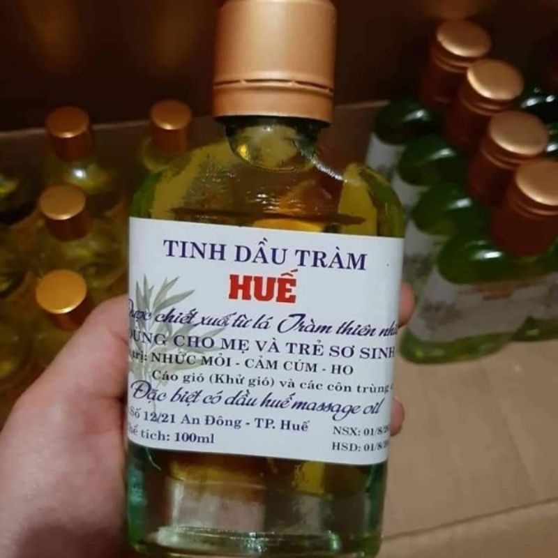 Tinh dầu tràm Huế 100ml chai dẹt (chuẩn)
