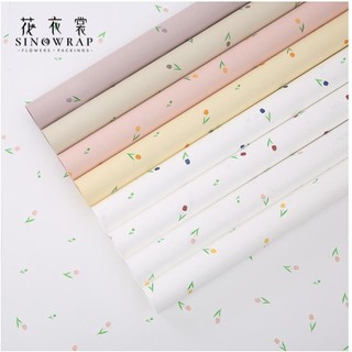 Giấy gói hoạ tiết cành hoa