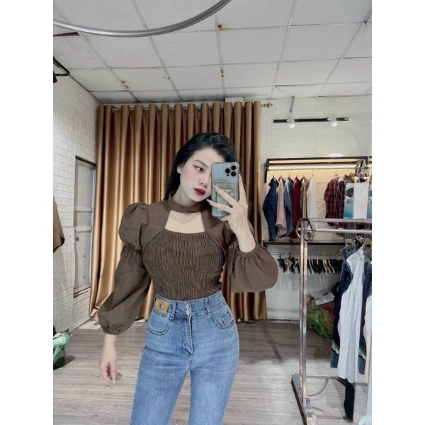 ÁO NHÚN THÂN, CỔ KIỂU SIÊU XINH