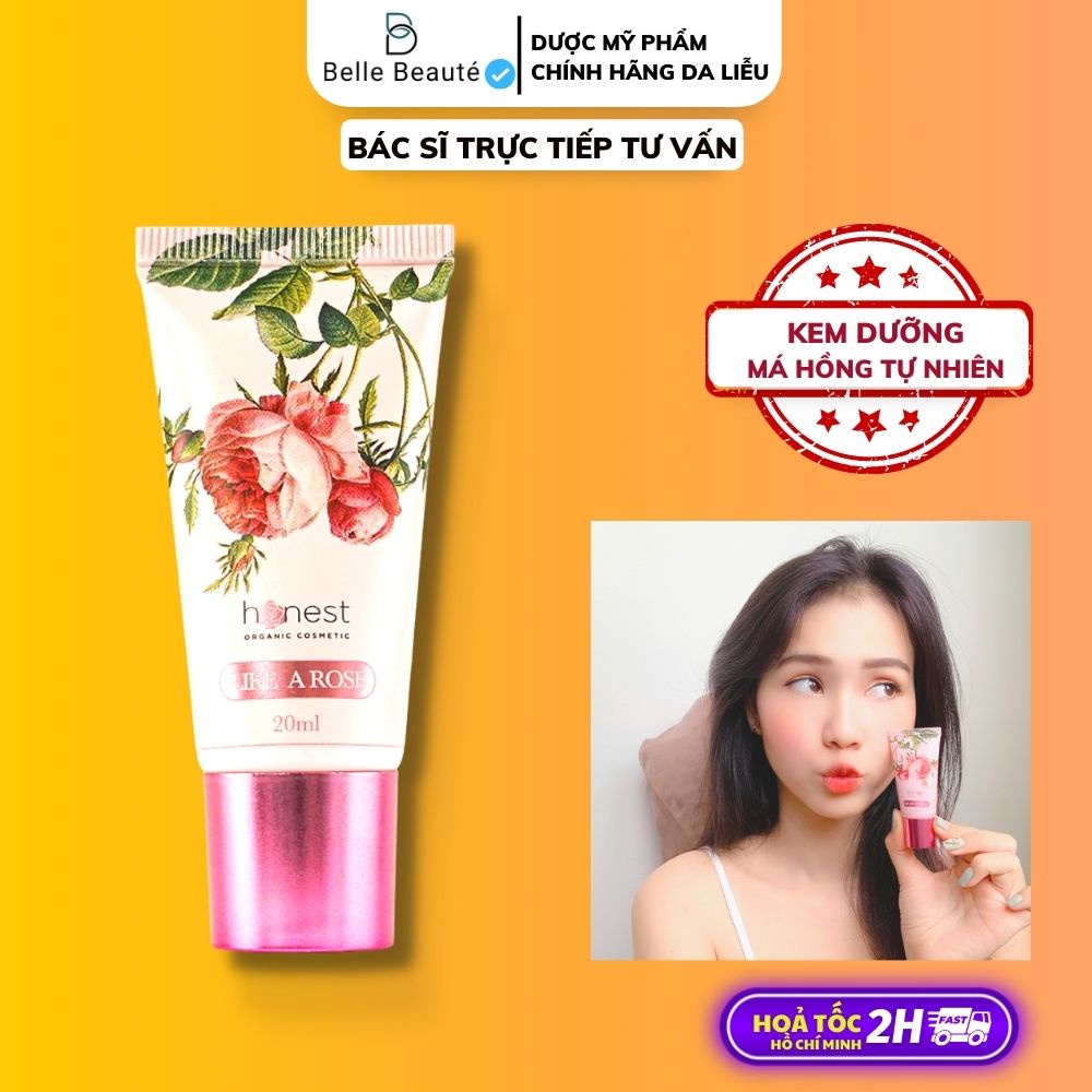 Kem dưỡng da tạo má Hồng hữu cơ, tự nhiên không make up Honest Beauty Like The Rose 20ml | Chính hãng