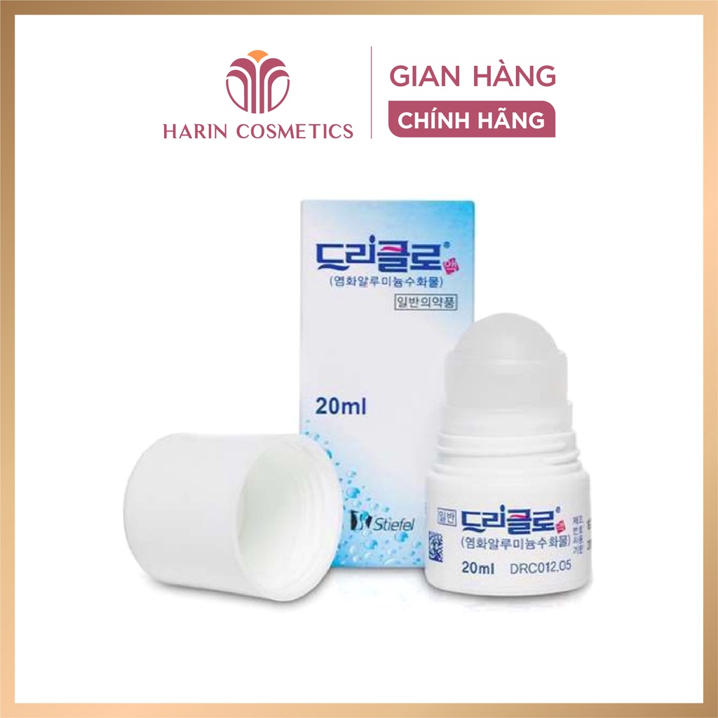 Lăn khử mùi hôi nách Stiefel Driclor Hàn Quốc 20ml làm giảm thâm, sáng mịn đều màu vùng da dưới cánh tay Harin Cosmetics