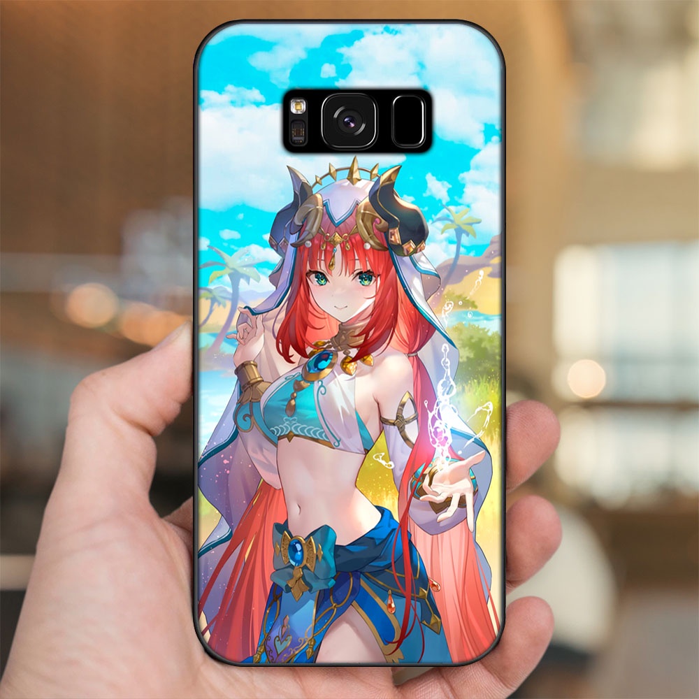 Ốp lưng Samsung S8, S8 Plus viền đen in hình Nilou Genshin Impact