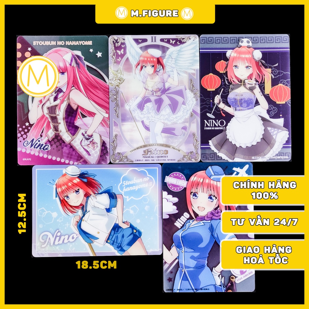 THẺ DIỆN MẠO A5 NINO NAKANO - Ichiban Kuji - Gotoubun No Hanayome - Visual Sheet
