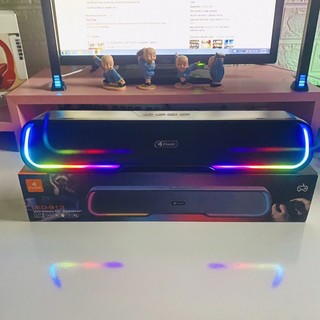 Loa nghe nhạc bluetooth kisonli led-913 không dây led rgb loa di động thanh cây nghe nhạc bass mạnh