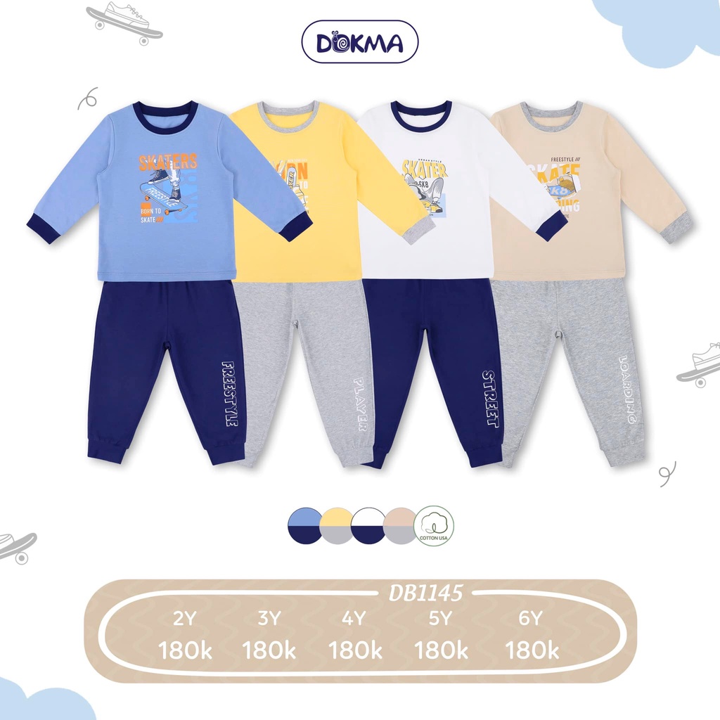 Dokma - Bộ dài tay cotton mỏng (DB1145)