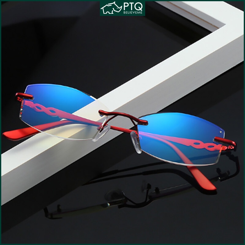 Kính Đọc Sách HD Không Gọng Siêu Nhẹ Chống Bức Xạ Cho Nữ