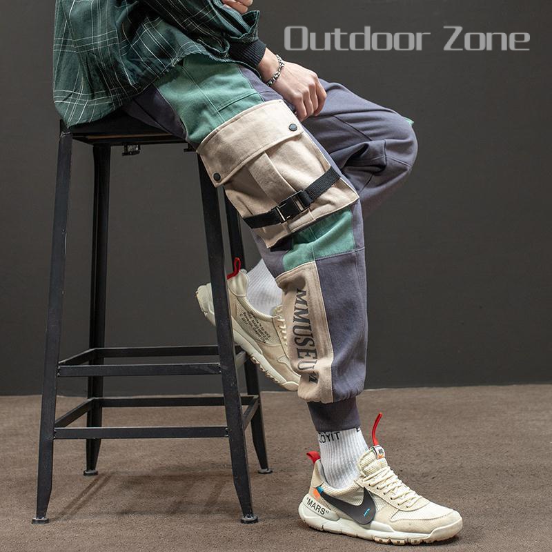 Quần Jogger Phối Túi Plus Size Phong Cách hip hop Hàn Quốc Thời Trang Cho Nam