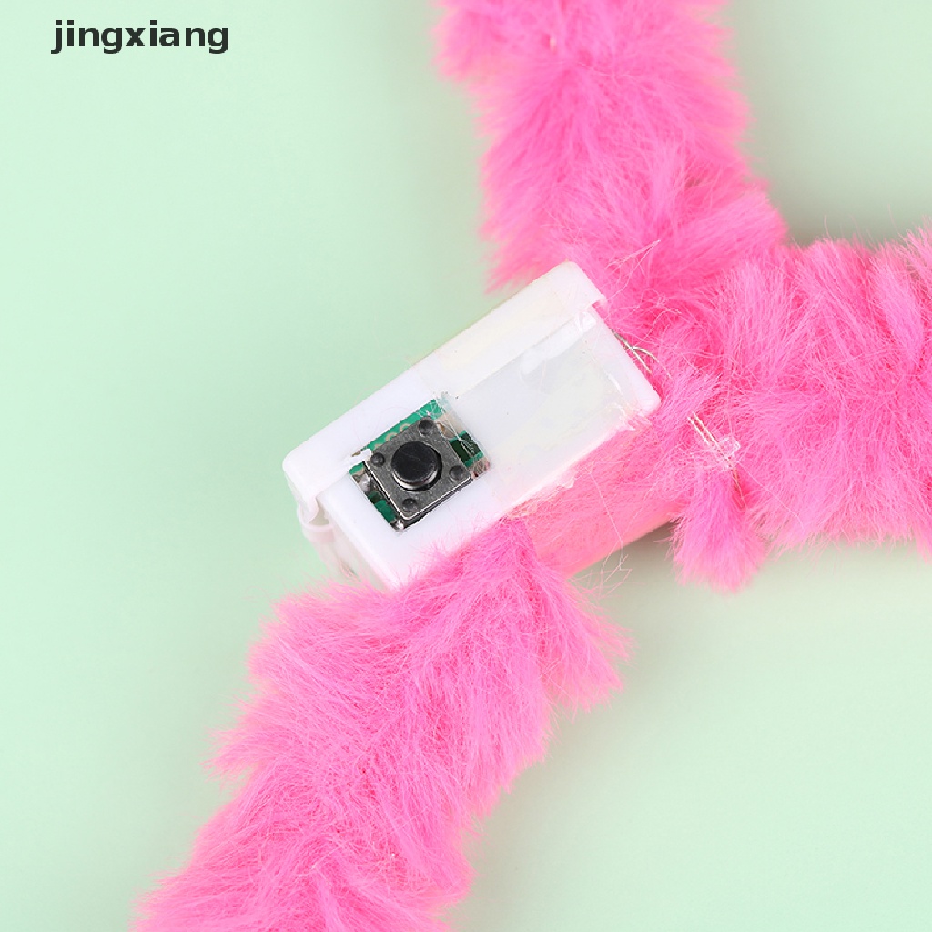 Băng Đô Cài Tóc Hình Tai Thỏ 10 Đèn LED Phát Sáng Dành Cho Trẻ Em