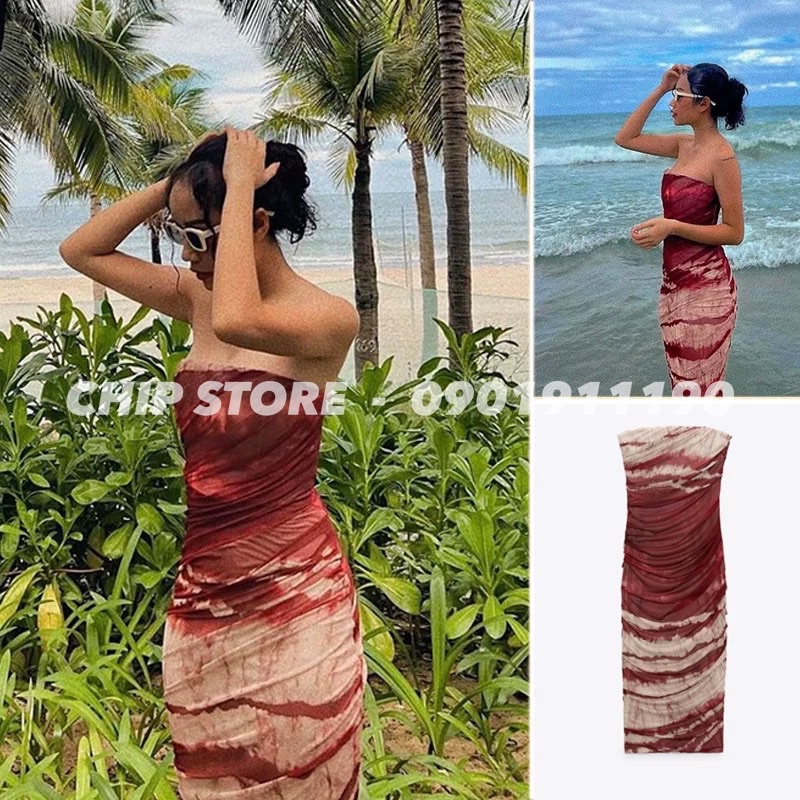 VÁY NHÚN ÔM BODY LOANG MÀU ZARA XUẤT DƯ XỊN CÓ GỌNG  CORSET