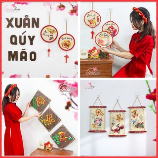 [HỎA TỐC] Bảng treo gỗ trang trí nhà ngày tết - bảng handmade trang trí tết cao cấp mang đến tài lộc và may mắn