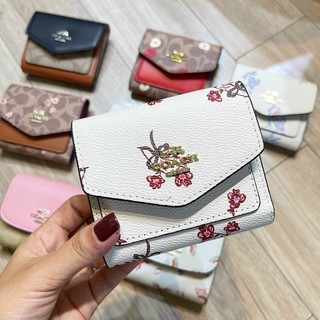 Ví ngắn Coach nắp gập full box