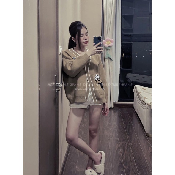 ÁO CADIGAN HOẠ TIẾT GẤU 2 MÀU